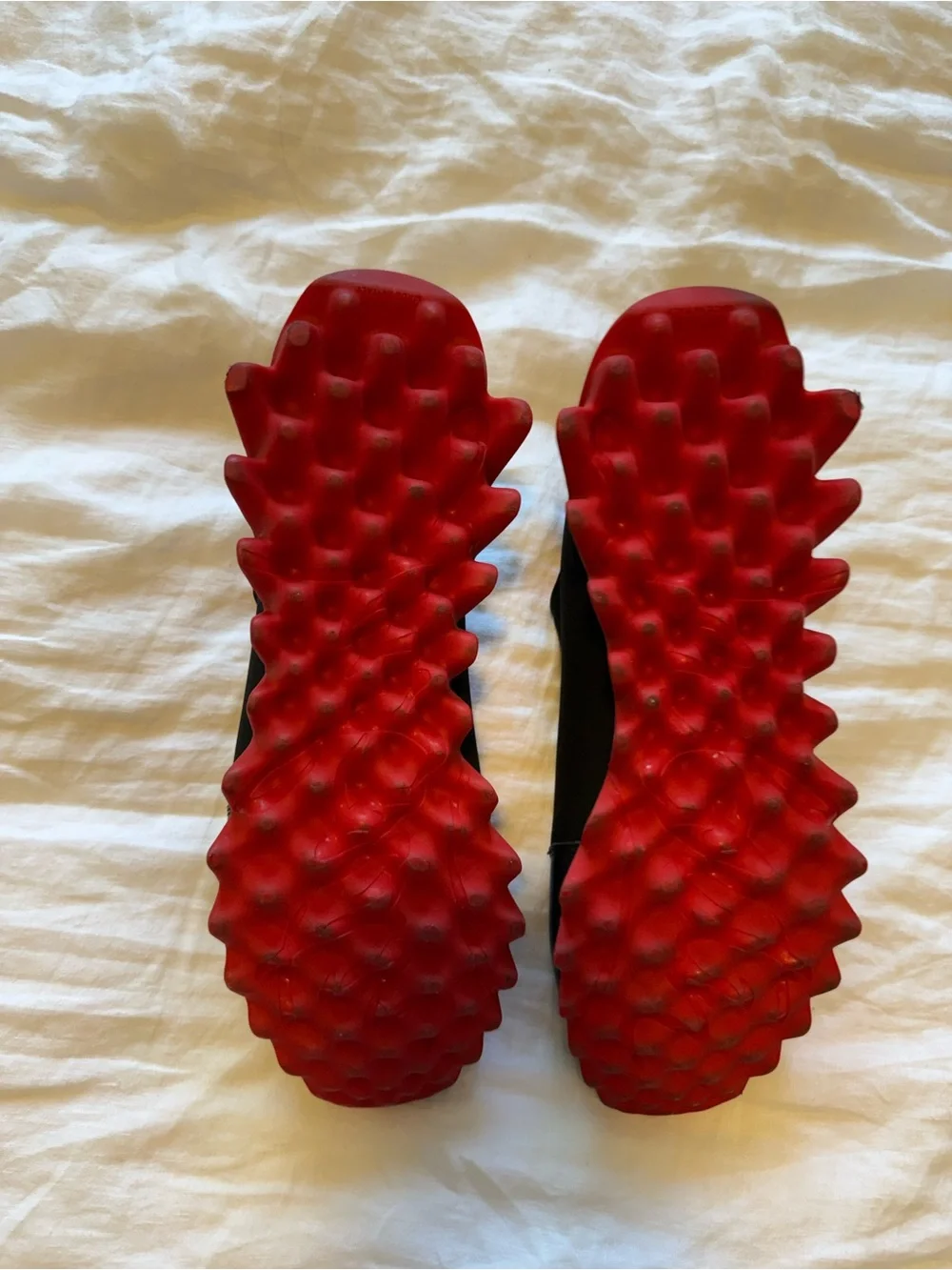 Christian Louboutin Black and Red Slip-On Sneakers